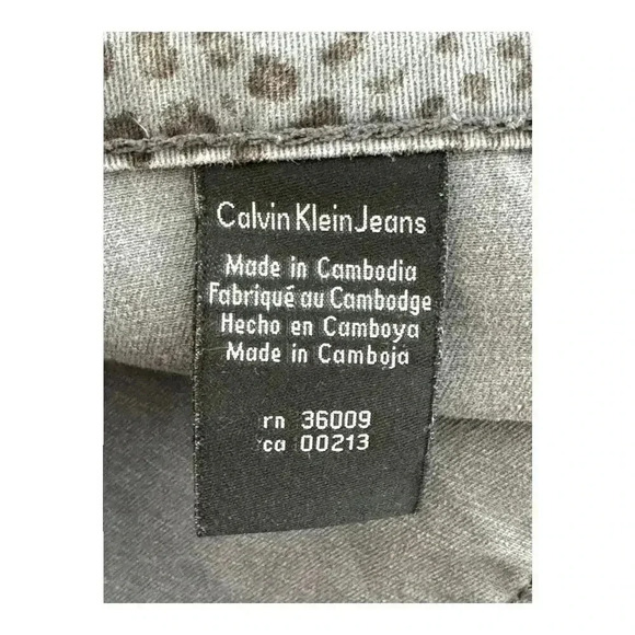 Calvin Klein Jeans Women's Gray Animal Print Jeggings Size 12 (31) - Picture 6 of 7